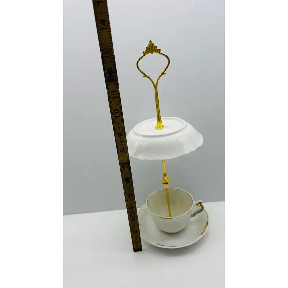 Vintage Teacup Bird Feeder Handmade Garden Decor